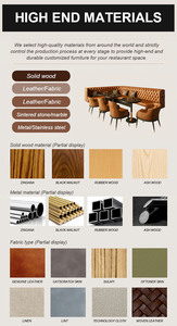 Tùy Chỉnh Ánh Sáng Sang Trọng Cà Phê Cửa Hàng Đồ Nội Thất OEM Thương Mại Quán Cà Phê Khách Sạn Nhà Hàng Gian Hàng Chỗ Ngồi Bàn Và Ghế Đặt Cho Dự Án - Product Image 6