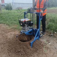 Machine de forage au sol à essence de grande puissance 5HP MMT-10, perceuse à trous de haute qualité, tarière portable, mini pelle à essence