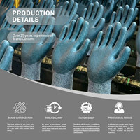 Gants de travail en latex CHUANGYING, surface gaufrée, couleur personnalisable, niveau de protection contre les coupures EN388/ANSI 4, anti-perforation/anti-abrasion