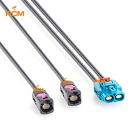 Câble Ethernet automobile 2-en-1 GEMnet Z Code Femelle vers 2x GEMnet A Code Mâle TE 1-2386612-4 2368003-1 pour la conduite autonome