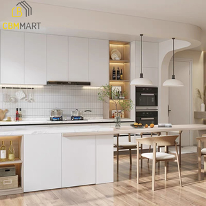 Europe Standard Solid Wood Professional High Gloss Cabinets Made in China Lacquer Wooden Kitchen Furniture Cabinet - Product Image 3