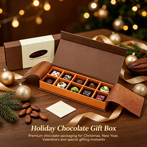 กล่องของขวัญใส่ขนมช็อกโกแลตแบบกระดาษคุณภาพสูง <span class=keywords><strong>ด</strong></span>ีไซน์หรูหราทันสมัย <span class=keywords><strong>ราคา</strong></span>ขายส่งแข่งขันไ<span class=keywords><strong>ด</strong></span>้ ผลิตในจีน - Product Image 4