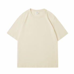 Camisetas de hombre con logotipo personalizado 230GSM Heavyweight 100% algodón de gran tamaño liso teñido Streetwear Unisex verano Casual - Product Image 3