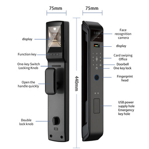 Smartier Tuya Smart Home WiFi 3D Face Recognition Digital Video <strong>Intercom</strong> <strong>Door</strong> Lock with <strong>Camera</strong> for Wood <strong>Doors</strong> - Product Image 6