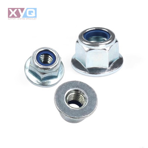 Tuercas de seguridad hexagonales con inserto no metálico DIN1663, tuercas hexagonales de bloqueo para bridas, suministro inmediato M6 M8 M10 M12 M16 M20 Grado 4.8/5.8 - Product Image 1