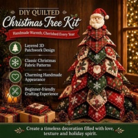 Kit de sapin de Noël matelassé DIY de haute qualité, best-seller transfrontalier, design 3D superposé, style moderne minimaliste, décorations classiques