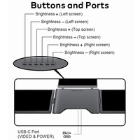 Monitor Portátil IPS Full HD de 15.6 Pulgadas, Pantalla Doble para Laptop, Negocios, Trading, Stock, Forex, Extensor Tipo C, en Promoción