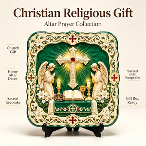 Targa Personalizzata in Resina per Adorazione <span class=keywords><strong>Eucaristica</strong></span>, Angeli 3D, Croce, Calice, Arte Religiosa Cattolica, Regalo da Fabbrica - Product Image 3