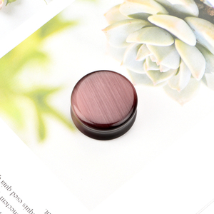 Piedras preciosas personalizadas y vidrio de <span class=keywords><strong>6mm</strong></span> a 25mm Opción disponible Cat Eye Double Flare <span class=keywords><strong>Ear</strong></span> Plug Rojo oscuro - Product Image 5