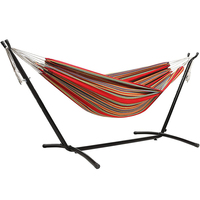 Hamac de camping avec cordes, hamac d'arbre pour l'extérieur et l'intérieur, accessoires de plage pour 2 personnes, équipement de randonnée et de voyage