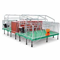 Cage de mise bas galvanisée à chaud réglable pour truies et porcelets, enclos de maternité pour petite ferme porcine