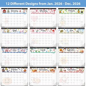 Tùy chỉnh in <span class=keywords><strong>2025</strong></span> A2 A3 A4 tường lịch với để làm danh sách 13 trang thêm bàn lớn lịch các tông tùy chỉnh vật liệu - Product Image 6