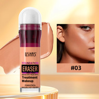 Base de Maquillaje Líquida de Larga Duración USHAS con Esponja, Producto de Belleza en Crema Resistente al Agua para Paleta de Cosméticos