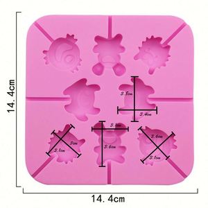 Moule en silicone personnalisé pour bonbons durs, sucettes monstres de Pâques, fabrication artisanale DIY, chocolat, résine OEM/ODM - Product Image 2
