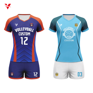 Maillot de volley-ball personnalisé grande taille, impression numérique, spandex, polyester, uniforme d'entraînement pour équipe, club scolaire, maillot de volley-ball Wv84 - Product Image 1