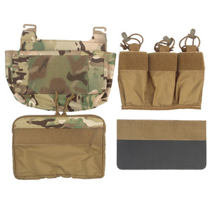 Durable Nylon Camo Multi Compartment Sling Bag Curve Back Zipper Portable Outdoor Hiking Travel Crossbody Pouch - Product Image 1