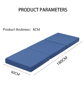Tri Folding <strong>Mattress</strong> with Storage Bag 4" <strong>Foldable</strong> <strong>Mattress</strong> Foam Topper <strong>Floor</strong> Cot <strong>Mattress</strong> Guest Bed with Machine Washable Cover - Product Image 5