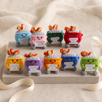 Boîte d'extinction d'incendie créative en crochet, design de dessin animé, jouet d'apaisement émotionnel, peluche tricotée à la main, amusante pour le bureau
