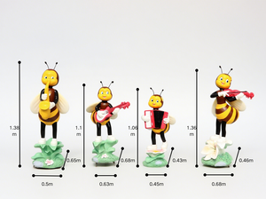 เครื่องประดับตกแต่งสวนรูปการ์ตูนผึ้งรูปปั้นตกแต่งสวนกลางแจ้งเครื่องดนตรีแบบถือ - Product Image 6