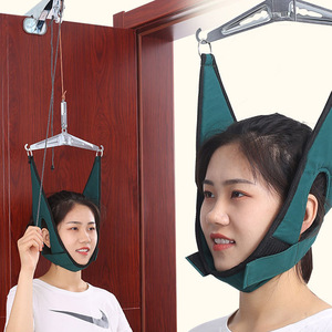 Appareil de traction cervicale à fixation murale pour la maison, support de nuque, cadre d'étirement, fonctionnement manuel pour la correction de la posture du cou - Product Image 1