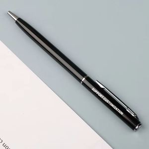 Aluminium <b>Pen</b> Slim Metal Ballpoint <b>Pen</b> for Hotel High Quality Classic Customized Logo Printing Black Sports Promotional <b>Pen</b> - Product Image 2