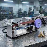Ponceuse à bande industrielle directe usine pour métal, bois et fabrication de couteaux 110/220V Robuste