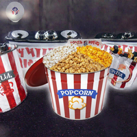 Boîte d'emballage cylindrique en fer blanc de qualité alimentaire avec logo imprimé personnalisé, 1000 ml, surface laquée, pour biscuits de Noël et pop-corn