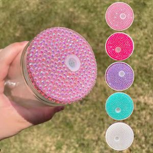 Plastic Diamond Style Lid with Straw Hole for 16oz Snow Globe Tumbler - Product Image 4