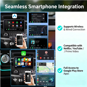 Autoradio Android Carplay avec GPS intégré pour Renault <span class=keywords><strong>Megane</strong></span> 3 Fluence pour SM3 2008-2014 Lecteur multimédia Écran tactile Haute résolution - Product Image 4