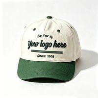Gorra de Béisbol Personalizada con Bordado de Dos Tonos, Estilo Vintage, de Algodón Estructurado, con Hebilla Ajustable en la Parte Trasera, Unisex, para Exteriores, Protección Solar, Venta al Por Mayor