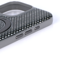 Étui de téléphone en fibre de carbone résistant aux chocs, revêtement en fibre de verre pour iPhone 16 17 Pro Max, protection de sécurité professionnelle