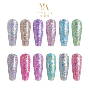 Fabricante profesional al por mayor lentejuelas brillantes brillo remojo UV LED gel brillo neón disco UV gel polaco - Product Image 6