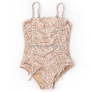 Venta al por mayor de fábrica de alta calidad Hawaiian Soft Girl's UPF 50 + Rash Guard Set Tides Girls Traje de baño de una pieza de manga larga - Product Image 3