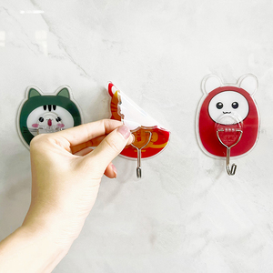 Gancho de montaje en pared de utilidad autoadhesivo acrílico fuerte de diseño de oso de peluche de Metal blanco de alta calidad lindos artículos diversos hechos de plástico - Product Image 3