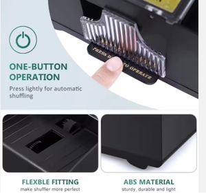 Rareidel Mélangeur <span class=keywords><strong>de</strong></span> cartes électrique pour casino, distributeur automatique <span class=keywords><strong>de</strong></span> cartes à 2 jeux pour jeux <span class=keywords><strong>de</strong></span> cartes à domicile <span class=keywords><strong>UNO</strong></span> Texas Hold'em, alimenté par batterie - Product Image 5