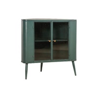 Mobilier de maison moderne Meuble de rangement d'angle en métal avec porte en verre trempé pour cuisine, salle à manger, salon, hôtel, salle de bain