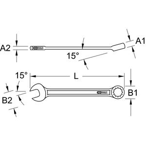 KS TOOLS BRONZEplus Llave combinada 24 mm - Product Image 4