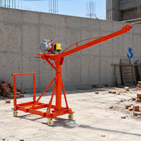 Palans électriques portables de 450 kg 220 V avec poignée manuelle d'urgence, câble métallique de 12 m, mini-grue, treuil, grue de levage pour garage et usage domestique
