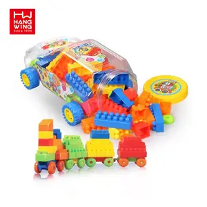 HW TOY Big Building Block Cartoon Auto flasche Jumbo Blocks Spielzeug Kinder Bildung Bausteine Set Kompatibel mit allen großen Marken