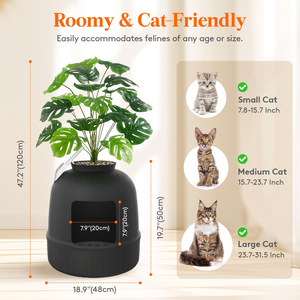OEM Durable Easy-Clean <b>Cat</b> Toilet Odor-Control System Aesthetic Planter Design 53L Capacity Stainless Steel <b>Cat</b> <b>Litter</b> Box - Product Image 4