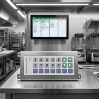 Mini Teclado de 21 Teclas con Sistema KDS, USB, Pantalla Personalizable, Barra Antipolvo, Programable para Restaurantes, Punto de Venta, Industria de Catering