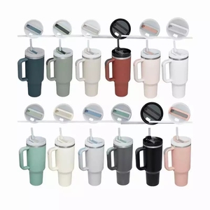 Custom <strong>Cowprint</strong> Stainless Steel Vacuum Insulated Travel Mug 40oz Tumbler with Handle and Straw - Product Image 4