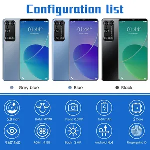 Rino8 Pro điện thoại thông minh <span class=keywords><strong>MTK6572</strong></span> lõi kép 5.8 inch 4GB RAM 64GB Rom Android 8 + 13MP máy ảnh 4800mAh pin mặt ID vân tay - Product Image 2