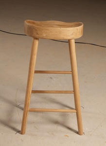 İskandinav tarzı eski yüksek-kaliteli Cafe Restaurant süt çay dükkanı doğal ahşap renk katı beyaz meşe <span class=keywords><strong>Bar</strong></span> tabureleri - Product Image 3