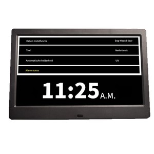 Calendário Digital Perpétuo WiFi de Mesa 10 Polegadas Branco com Exibição de Temperatura e Umidade Interna/Externa, Reprodutor de Música e Vídeo MP4, Porta-Retrato - Product Image 5