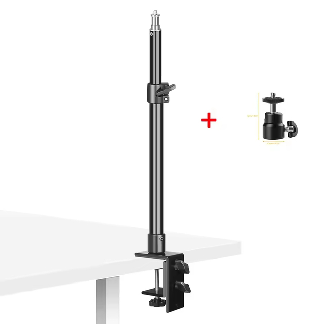 Desktop C Clamp Light Stand for Camera Ring Light Desk Mount-Flexible & Portable Essential Camera Accessories