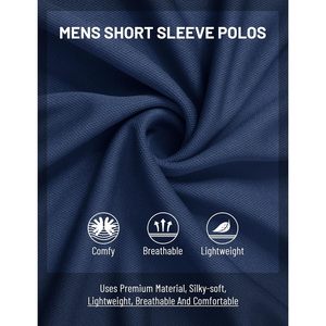 Camiseta Deportiva para Hombre al por Mayor, con Logotipo Personalizado en la Parte Delantera, Manga Corta, Secado Rápido, Pique, Spandex/Poliéster, Informal, para Golf - Product Image 5