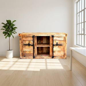 Meuble TV en bois de manguier massif récupéré, meuble de rangement pour hôtel et maison, buffet de salon, <span class=keywords><strong>prix</strong></span> d'usine en gros - Product Image 1