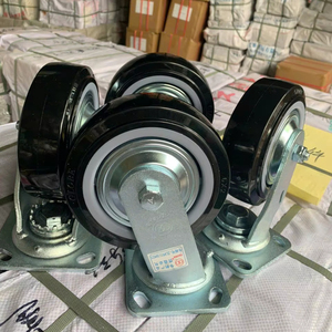 Industrial Heavy Duty PU <b>Wheels</b> 4-8 Inch with Strong Iron Core Single Ball Bearing Durable Non-Marking <b>for</b> <b>Trolley</b> Equipment - Product Image 1