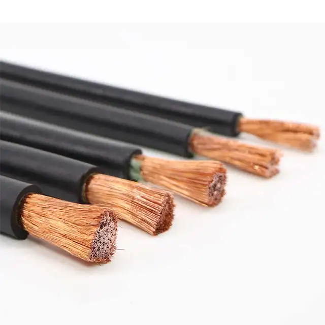 Copper Conductor 25mm2 35mm2 50mm2 70mm2 95mm2 4/0 Battery Cable Rubber Sheathed Welding Cable